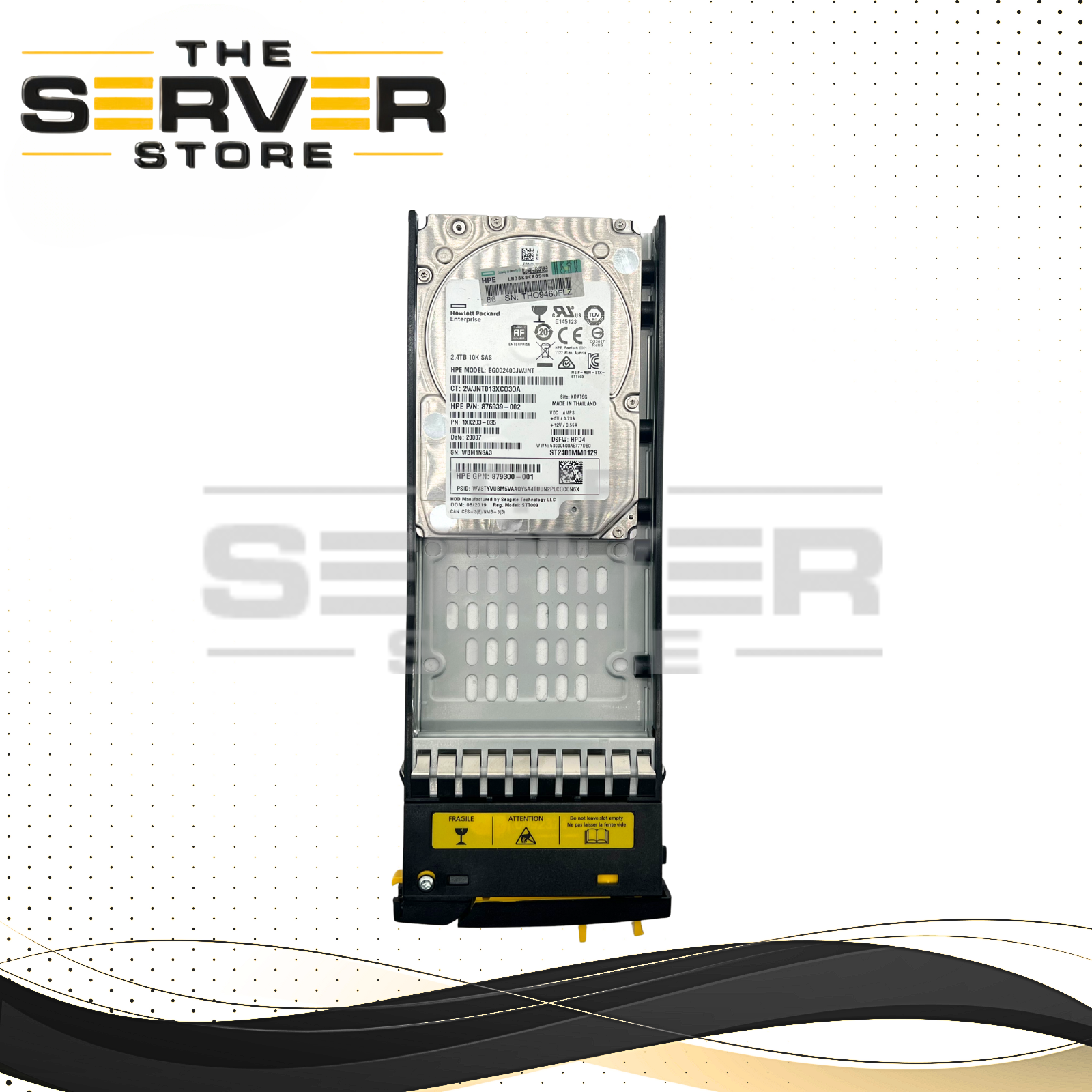 HPE 2.4TB SAS 12G 10K with Tray SFF 2.5" HDD Exos 10E2400 Series ST2400MM0129 for HPE 3PAR StoreServ