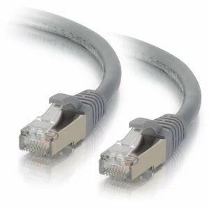 C2G-35ft Cat6 Snagless Shielded (STP) Network Patch Cable - Gray