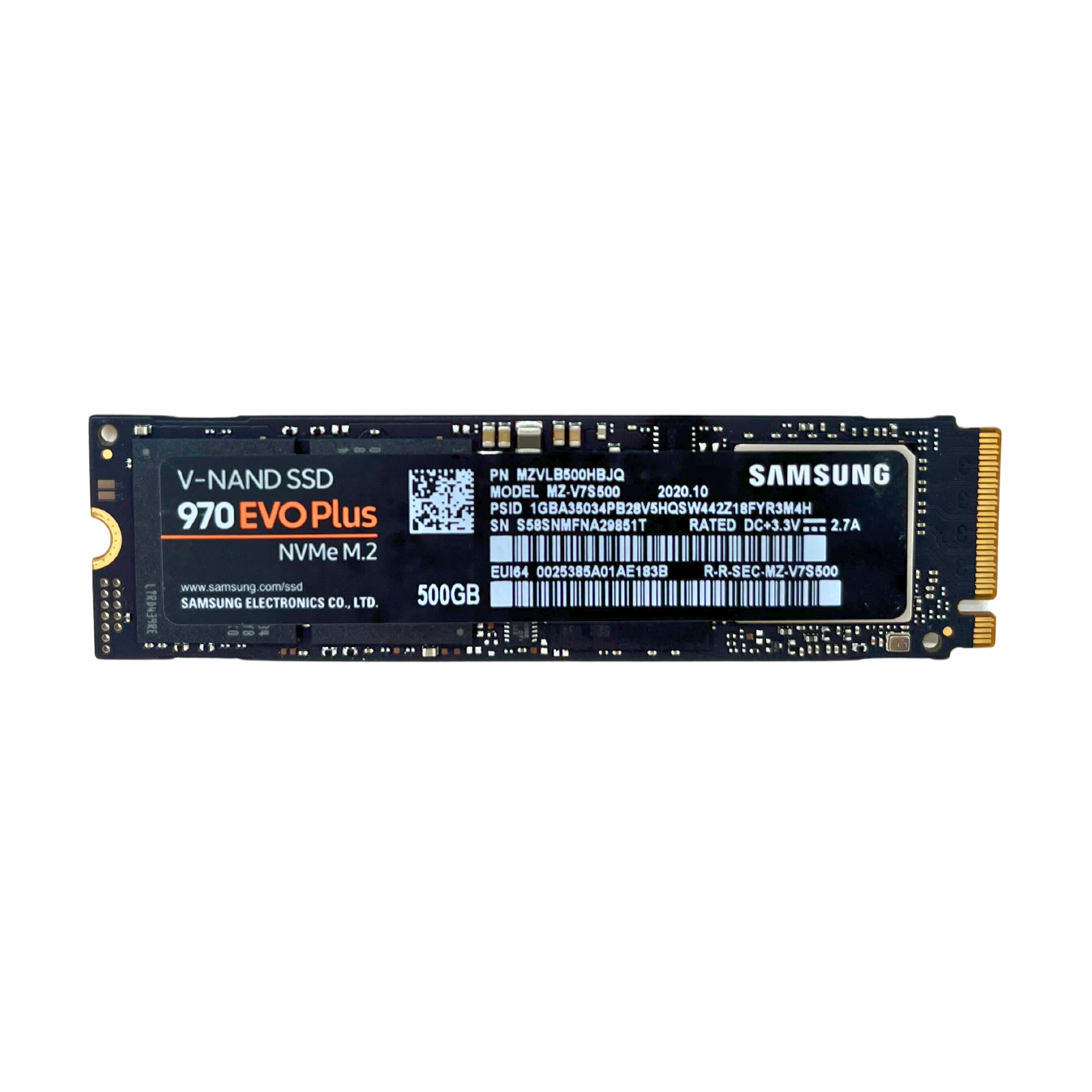 Samsung 970 EVO Plus 500GB NVMe M.2 V-NAND SSD Solid State Drive (MZ-V7S500)