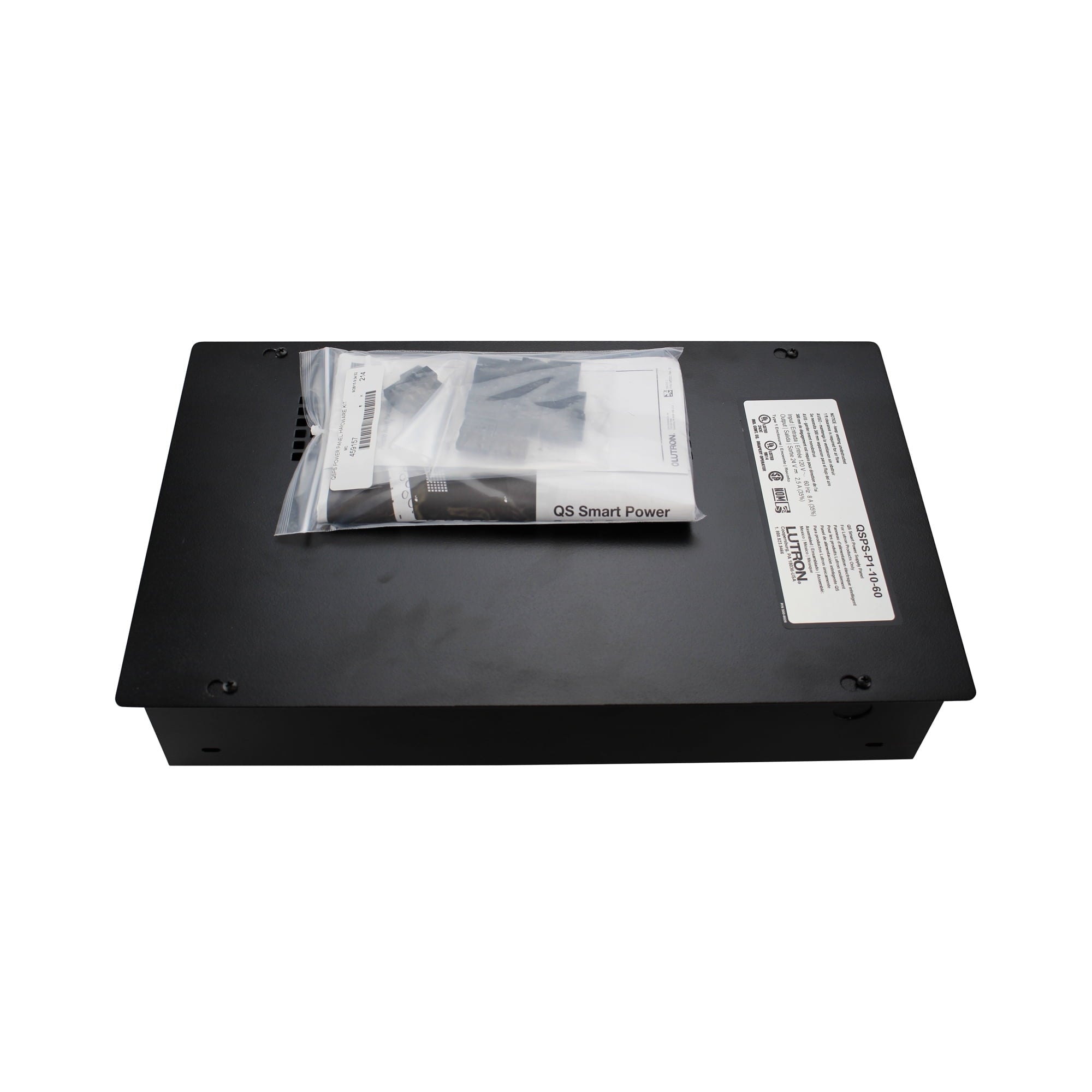 Lutron QSPS-P1-10-60 Smart Power Supply Panel for QS Lighting and Shading Systems, 120V Input, 24V Output