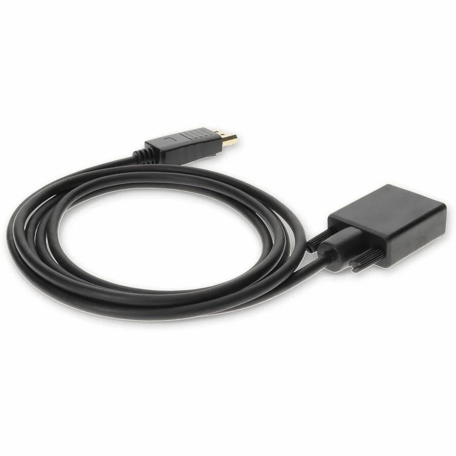 AddOn 6ft DisplayPort 1.2 Male to VGA Male Black Cable For Resolution Up to 1920x1200 (WUXGA)