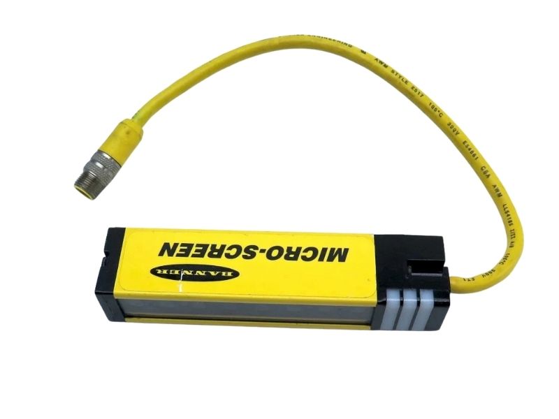 USR424YP2 | Banner Engineering Micro-Screen Safety Light Curtain Receiver, 4 in Area