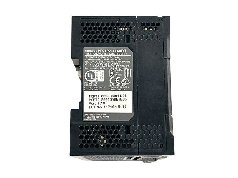 Omron NX1P2-1140DT NX Series PLC CPU with 24 Inputs 16 NPN Outputs EtherCAT