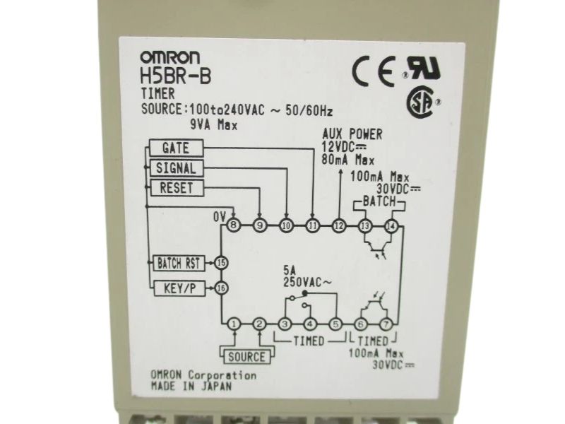 Omron H5BR-B Digital Timer Module Multifunction 12-24V AC/DC