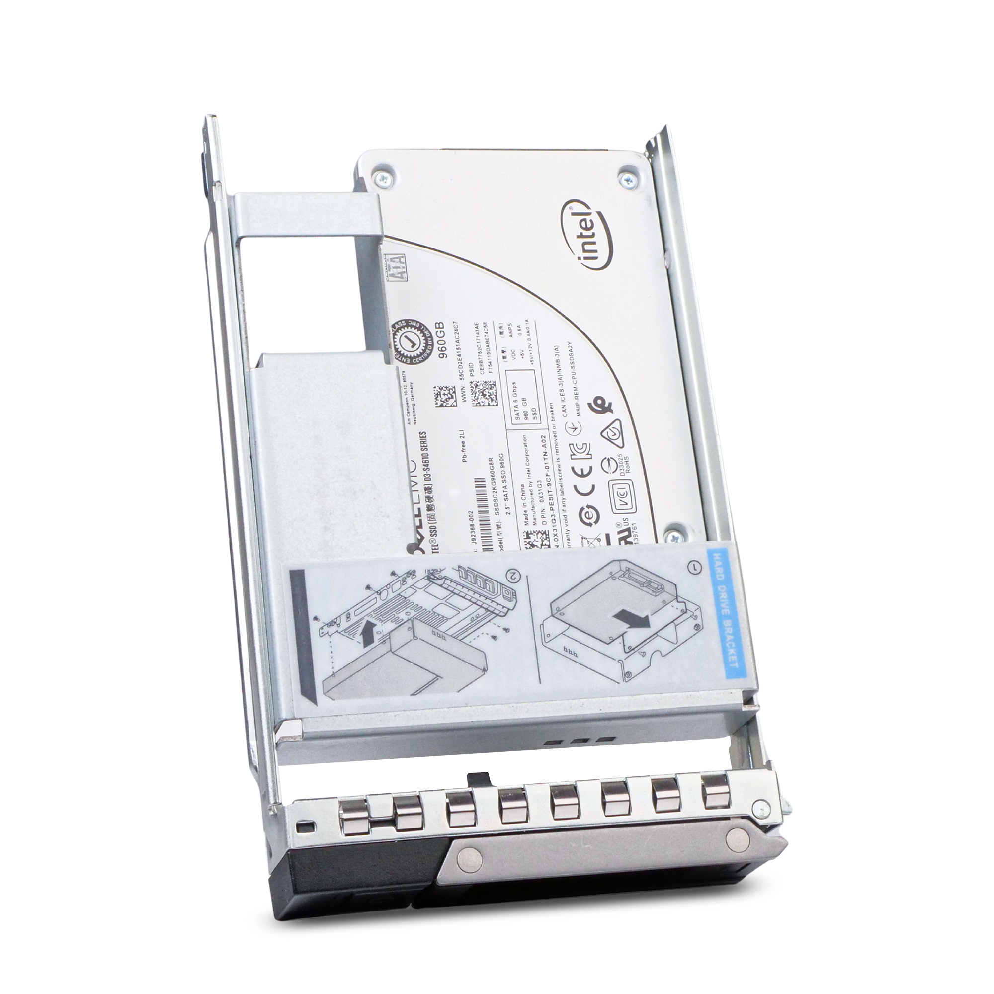 Dell G14 T13DH 960GB 3 DWPD SATA 6Gb/s 3D TLC Mixed Use Hybrid 3.5in Refurbished SSD