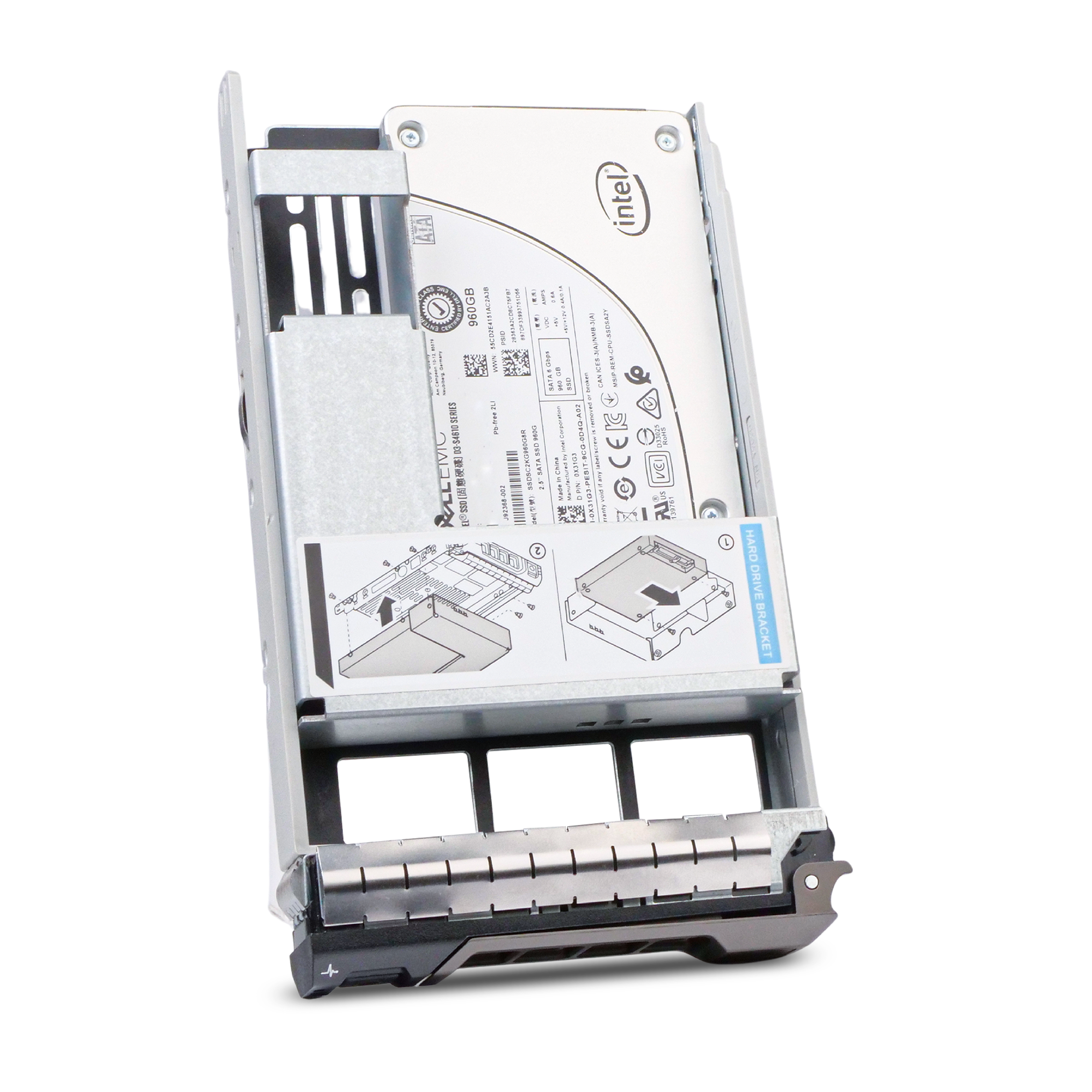 Dell G13 400-AQCO 960GB 3 DWPD SATA 6Gb/s 3D TLC Mixed-Used Hybrid 3.5in Refurbished SSD