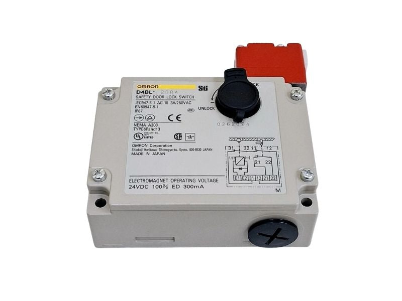 Omron D4BL-2DRA Safety Door Interlock Switch Key Lock 250VAC 3A IP67