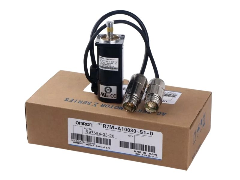 Omron R7M-A10030-S1 Servo Motor 100W 3000RPM 230VAC Incremental Encoder