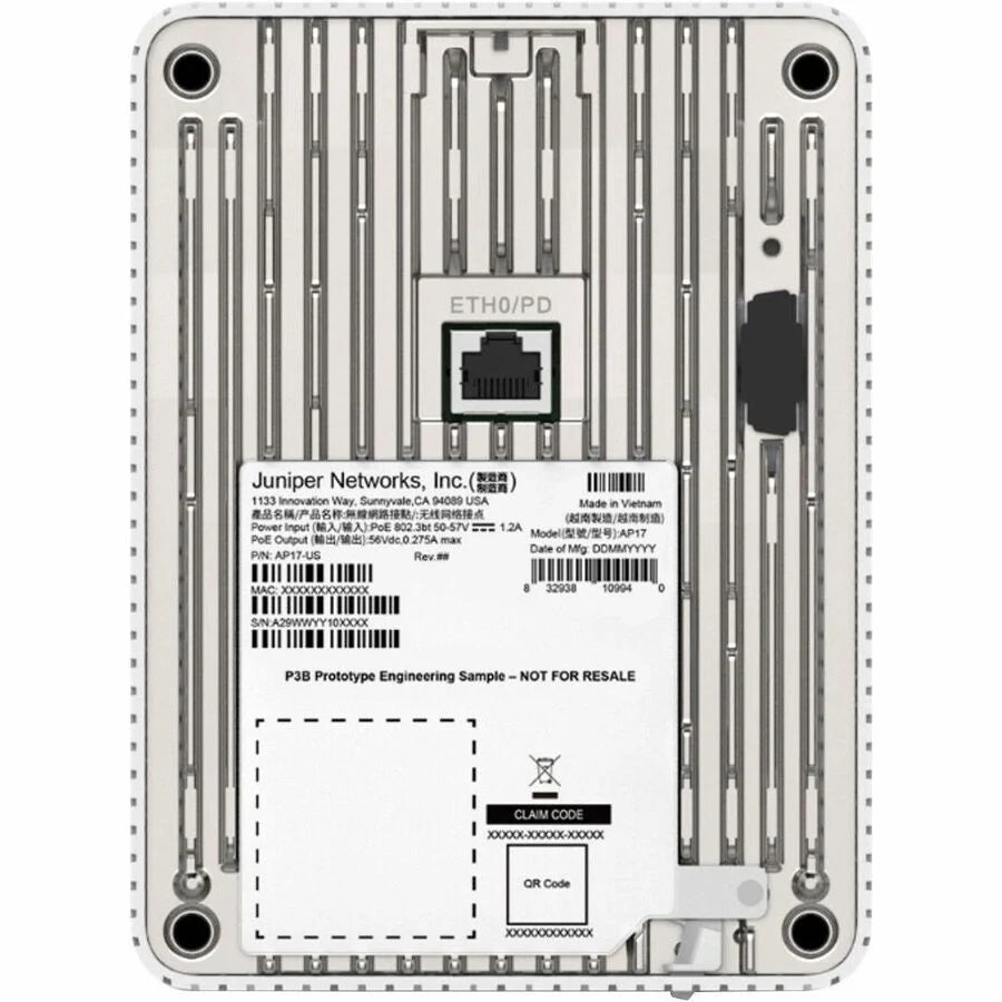 Mist AP17 Tri Band Wi-Fi 7 IEEE 802.11 a/b/g/n/ac/ax/be 9.38 Gbit/s Wireless Access Point - Indoor - Yes
