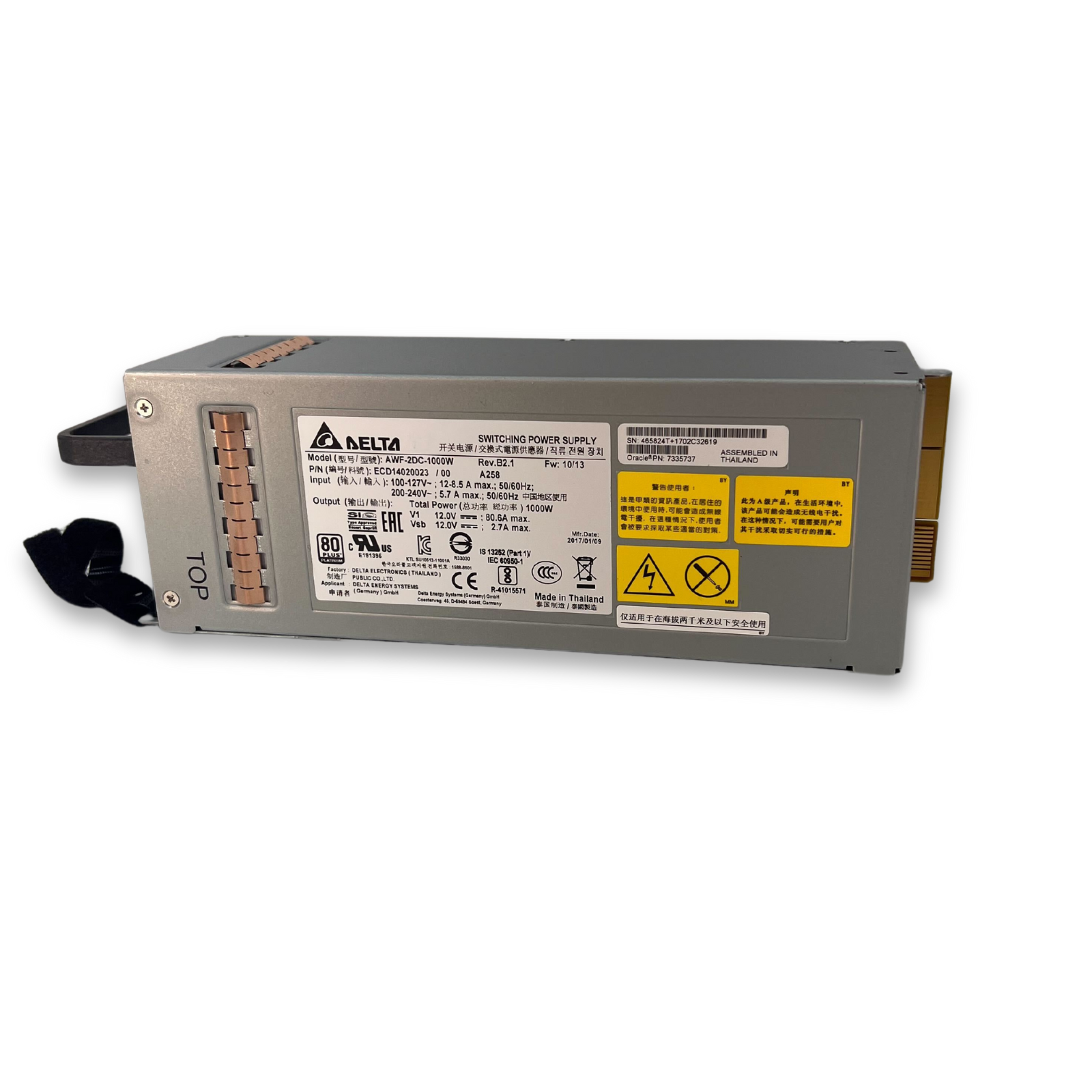 Delta Switching Power Supply Oracle X6-2L / X5-2L 1000W ECD14020023