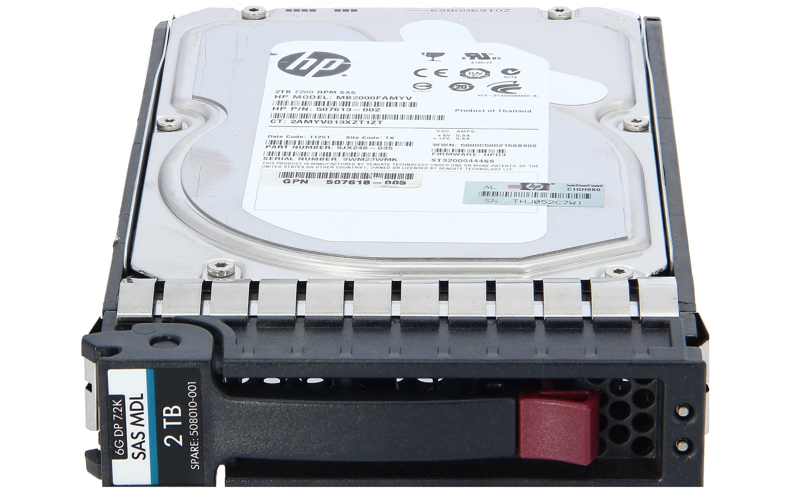 508010-001 695507-002 MB2000FCWDF ST2000NM0023 Disco Duro SAS de 2TB 7.2K 3.5"