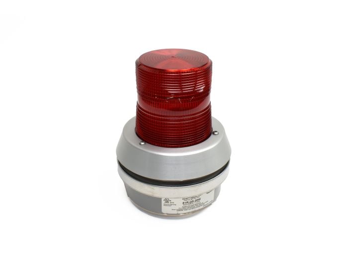 Edwards Signaling 51R-G5-20W 24 VAC Flashing Beacon with Horn Red Incandescent Light