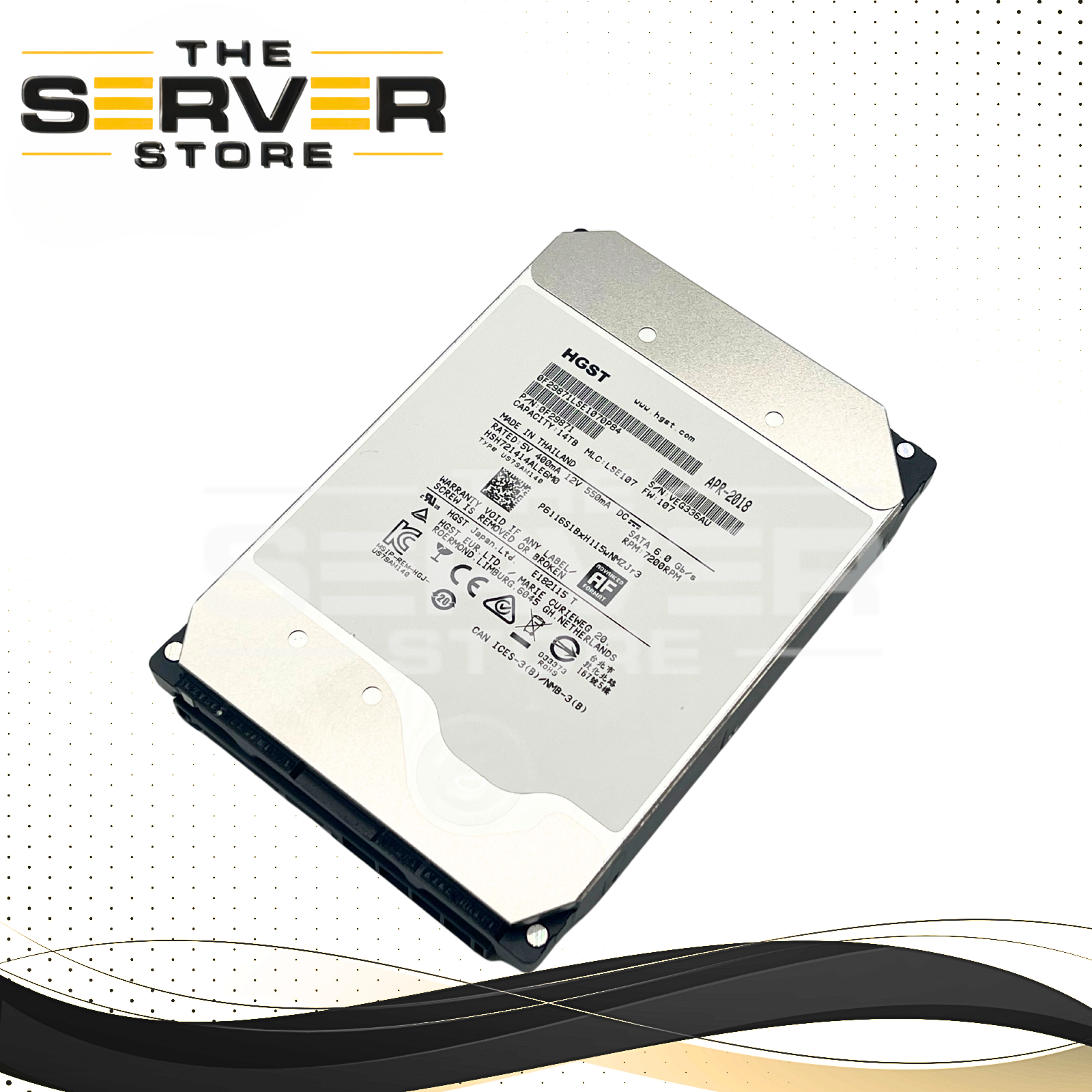 HGST 14TB SATA 6G 7.2K 3.5" HDD to Use Only on SERVER WITH SMR CONTROLLER 0F29871 HSH721414ALE6M0