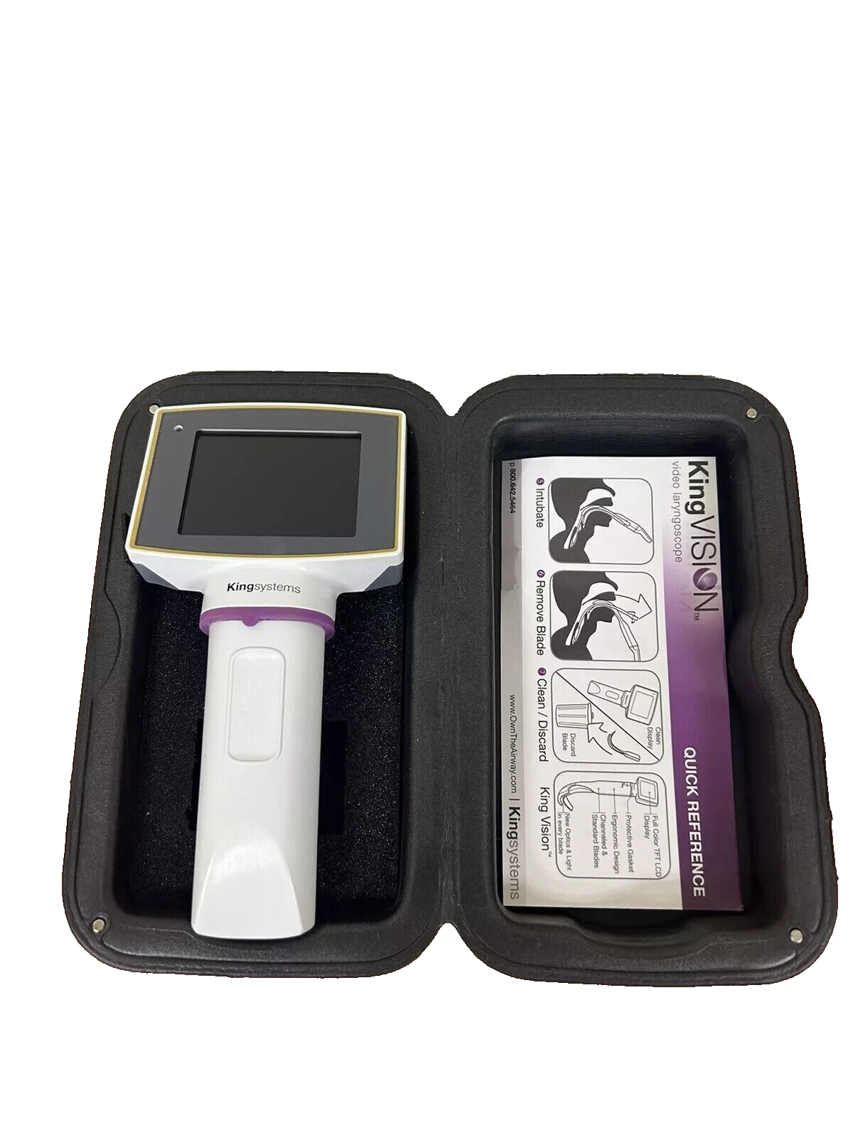 King Vision KVIS01 LED Video Laryngoscope W Case 30 Day Warranty