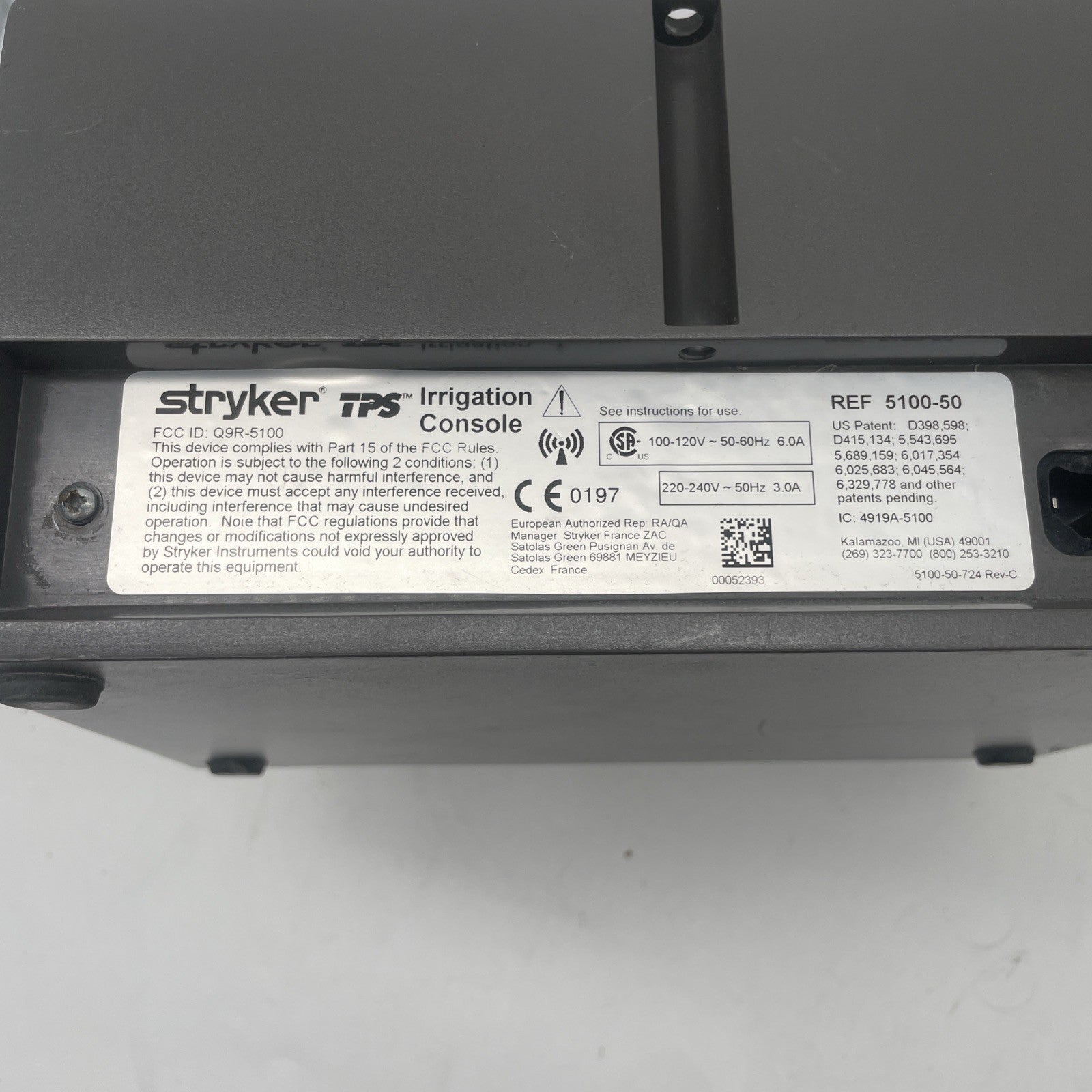 Stryker TPS Irrigation Console REF: 5100-50 30 Day Warranty!