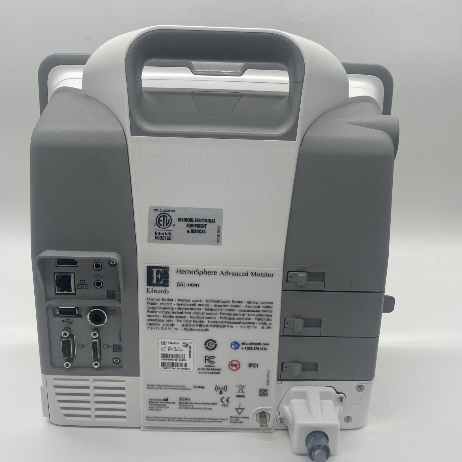 Edwards LifeSciences HemoSphere Advanced Monitor Ref HEM1 30 Day Warranty!