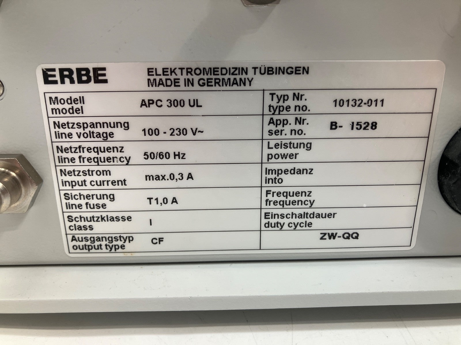 ERBE ICC 200 APC 300 with Foot Pedal and Cables 30 Day Warranty
