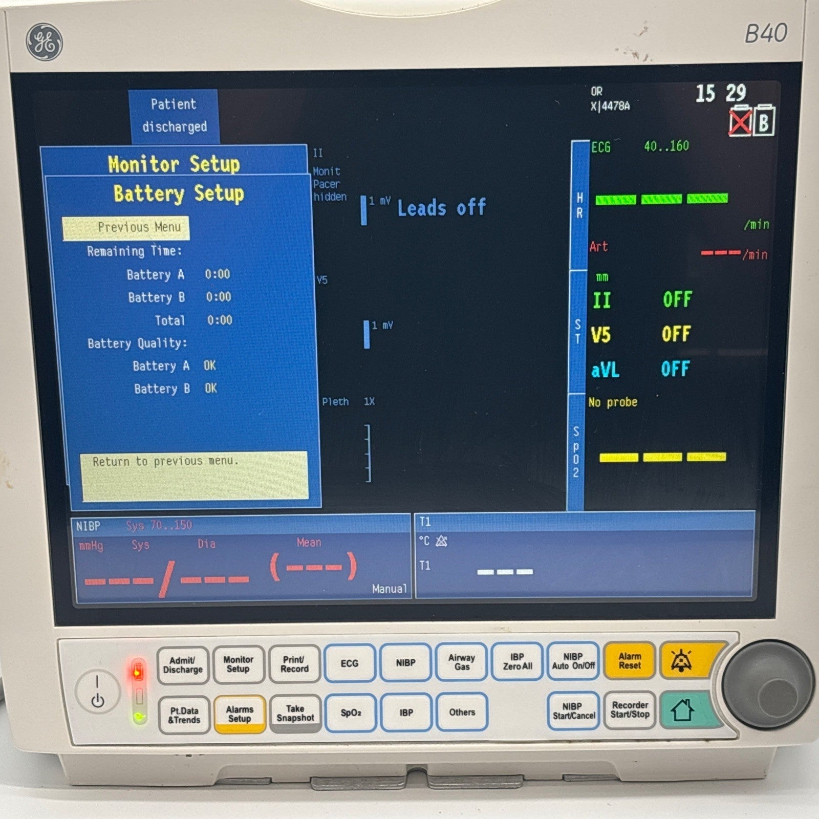 GE B40 Patient Monitor — 30 Day Warranty!