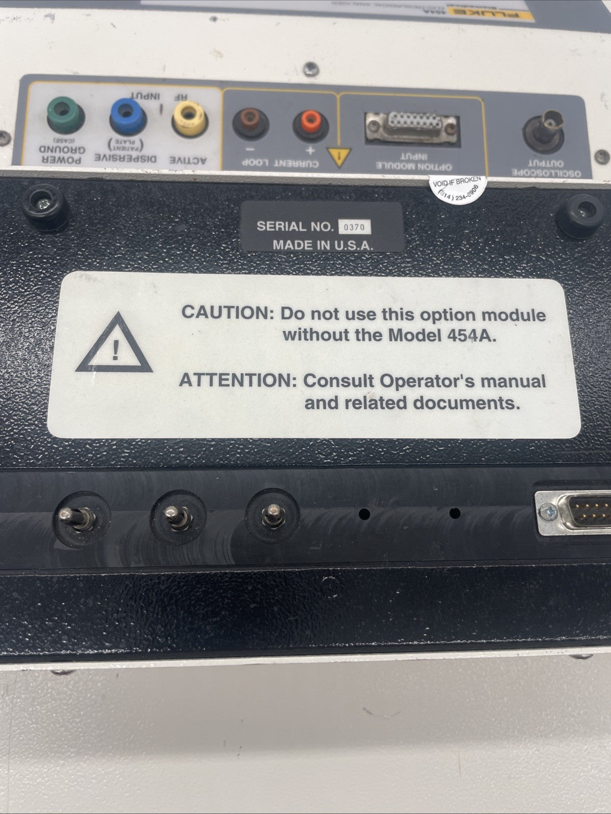 DNI Nevada Fluke Electrosurgical Analyzer With 454A Option Mod 30 Day Warranty!