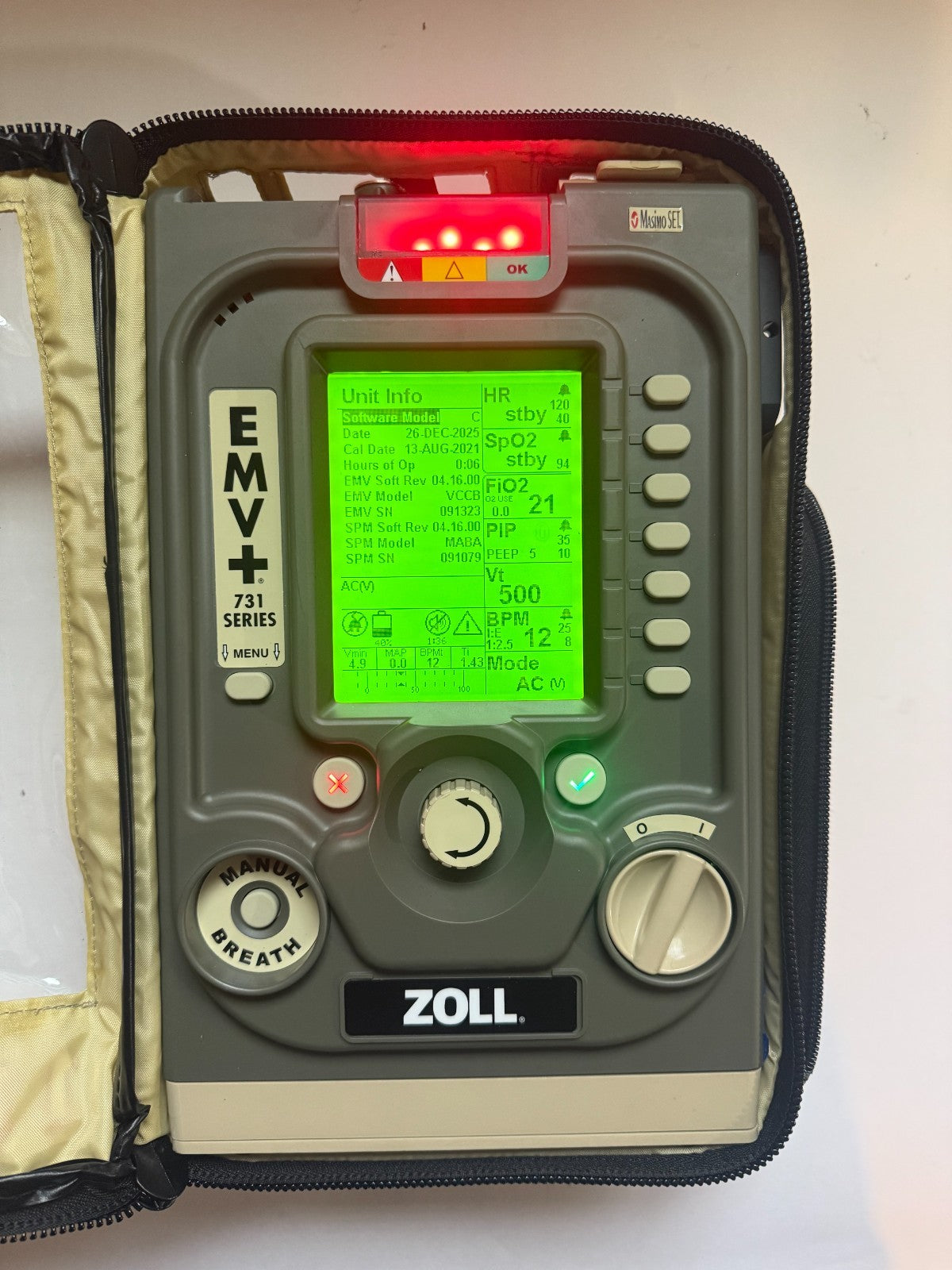 ZOLL EMV+ 731 Series W/ Masimo | 30 Day Warranty