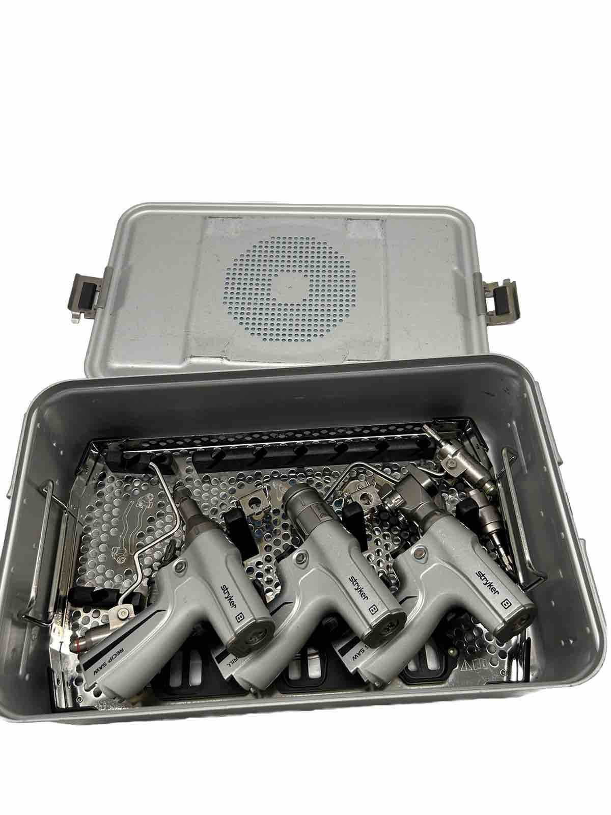 Stryker System 8 Set with Rotary Drill Sag Saw Recip Saw with Collets + Chucks