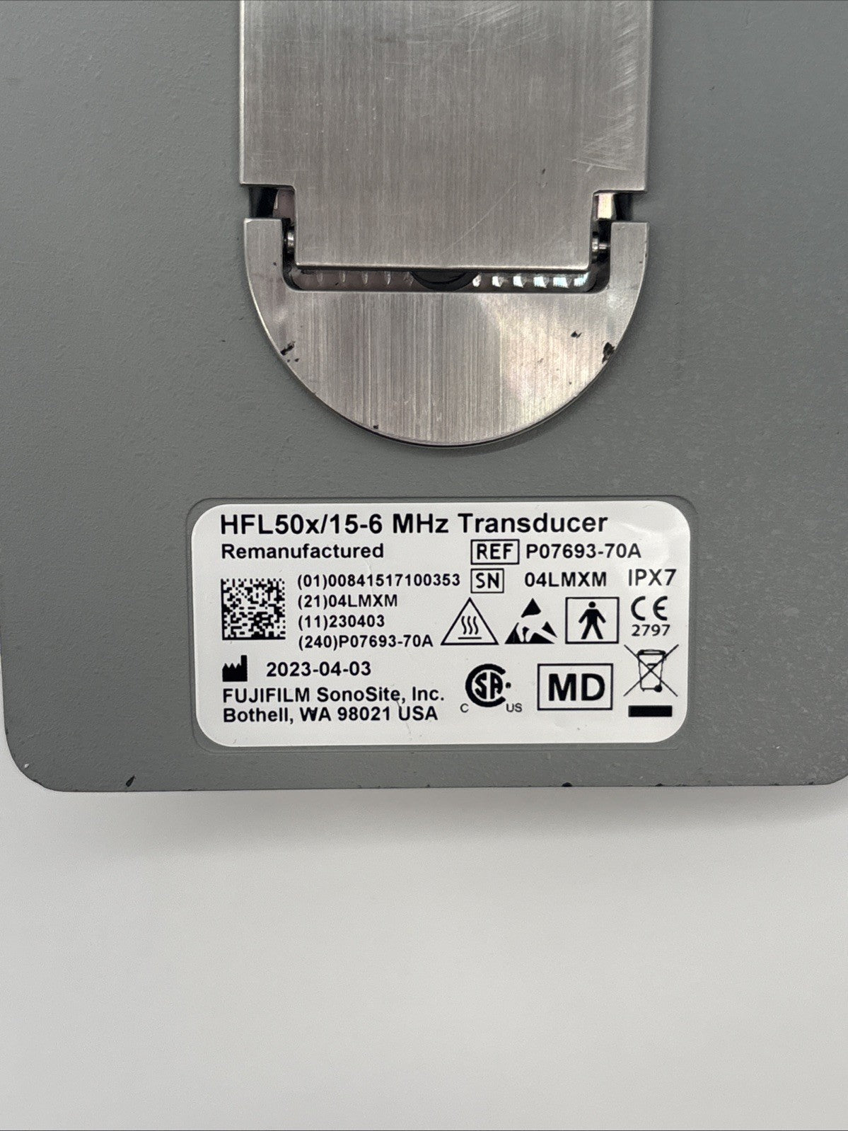 Fujifilm Sonosite HFL50x/15-6 MHz Transducer (REF P07693-70A) — 30 Day Warranty!