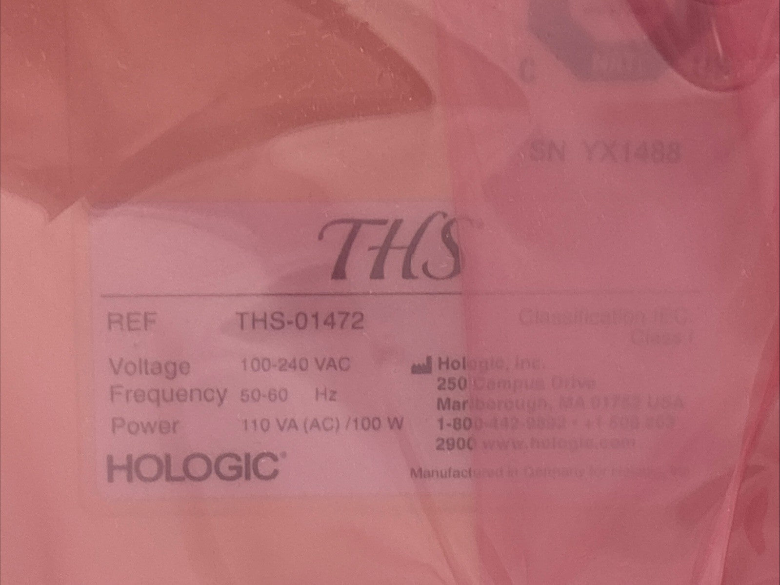 Brand New Hologic THS Monitor (REF: THS-01472) — 30 Day Warranty!