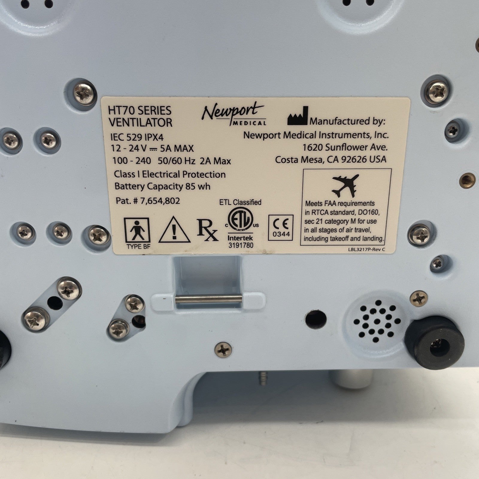 Newport Medical HT-70 Plus Ventilator 30 Day Warranty!
