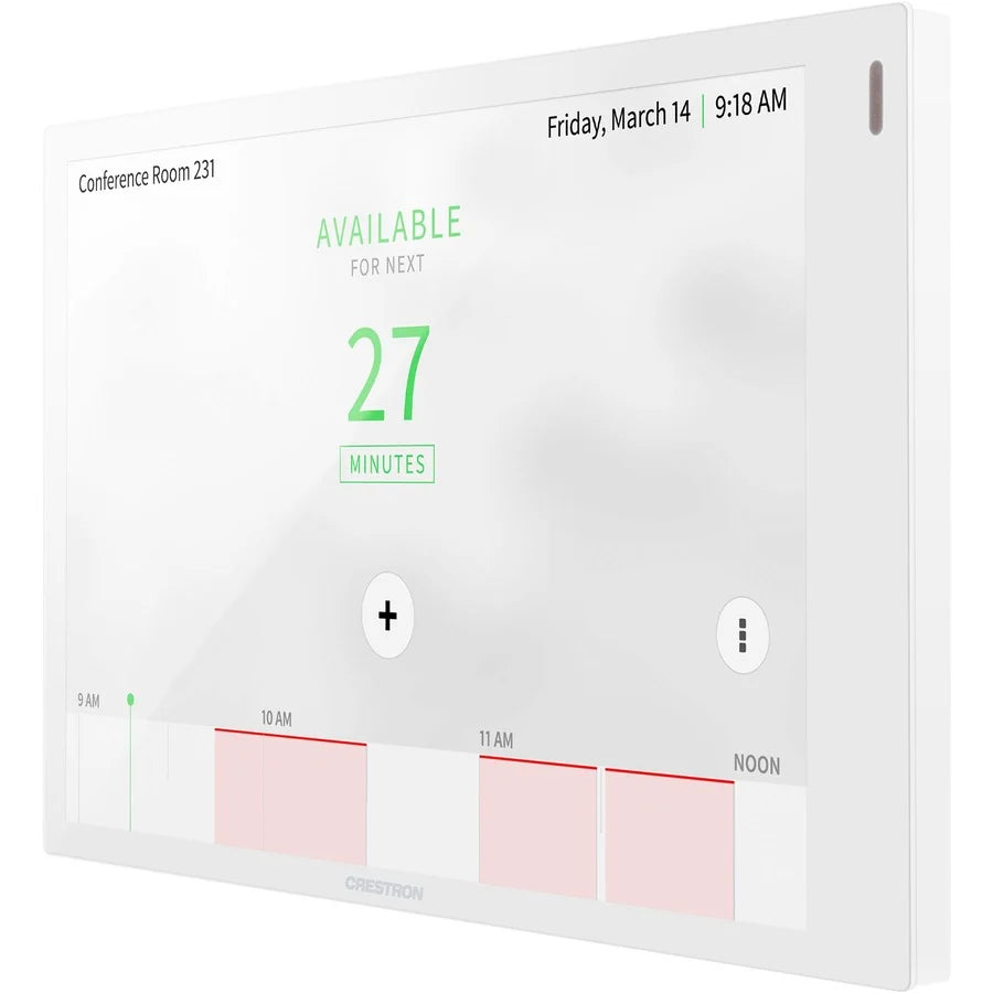 Crestron 7 in. Room Scheduling Touch Screen, White Smooth