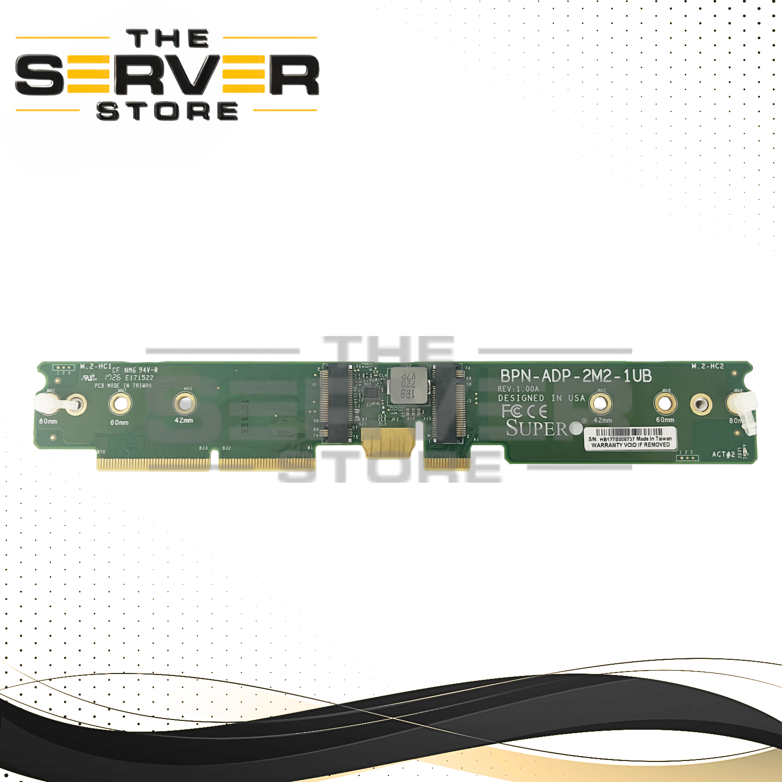 Supermicro Dual M.2 SATA/NVME SSD Controller Carrier Card w60 BPN-ADP-2M2-1UB