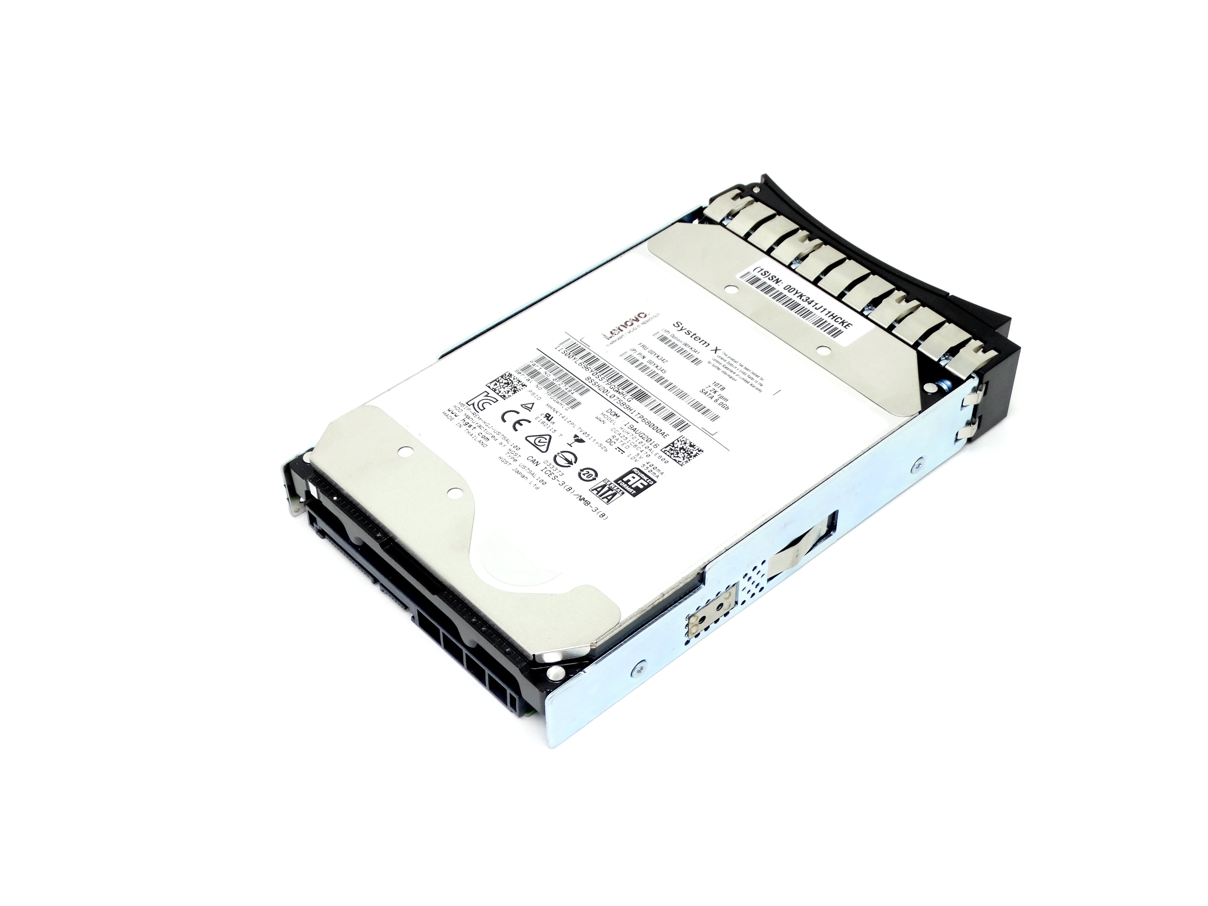 Lenovo 10TB 7.2K RPM 6Gbps SATA 3.5'' HDD W/Tray Grade A (00YK341)