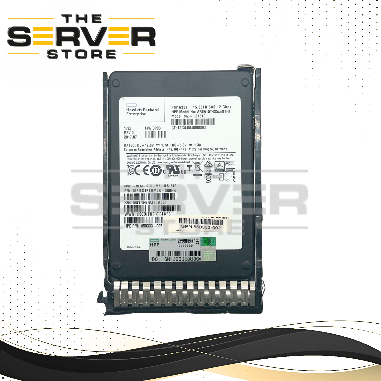 15.36TB Samsung PM1633a 12Gbps SAS SSD for HPE ProLiant DL360 Gen10 DL380 Gen10
