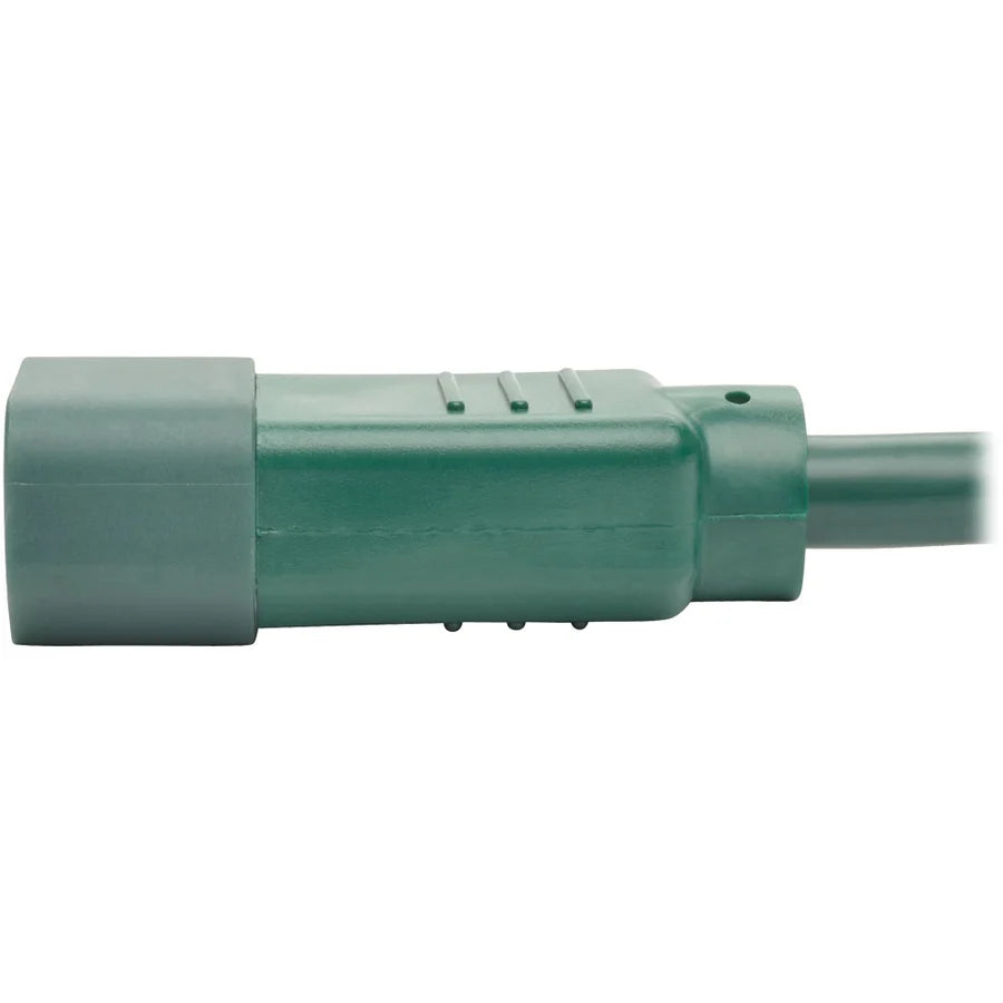 Eaton Tripp Lite Series Heavy-Duty PDU Power Cord, C13 to C14 - 15A, 250V, 14 AWG, 6 ft. (1.83 m), Green
