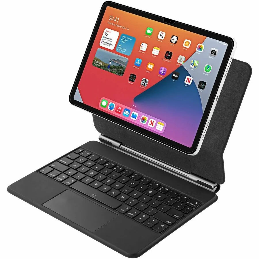Adesso Portable Keyboard/Cover Case for 10.9" to 11" Apple iPad Pro 11 (2018), iPad Pro 11 (2020), iPad Pro 11 (2021), iPad Pro 11 (2022), iPad Air (4th Generation), iPad Air (5th Generation), iPad Air (6th Generation) Tablet - English (US) Keyboard