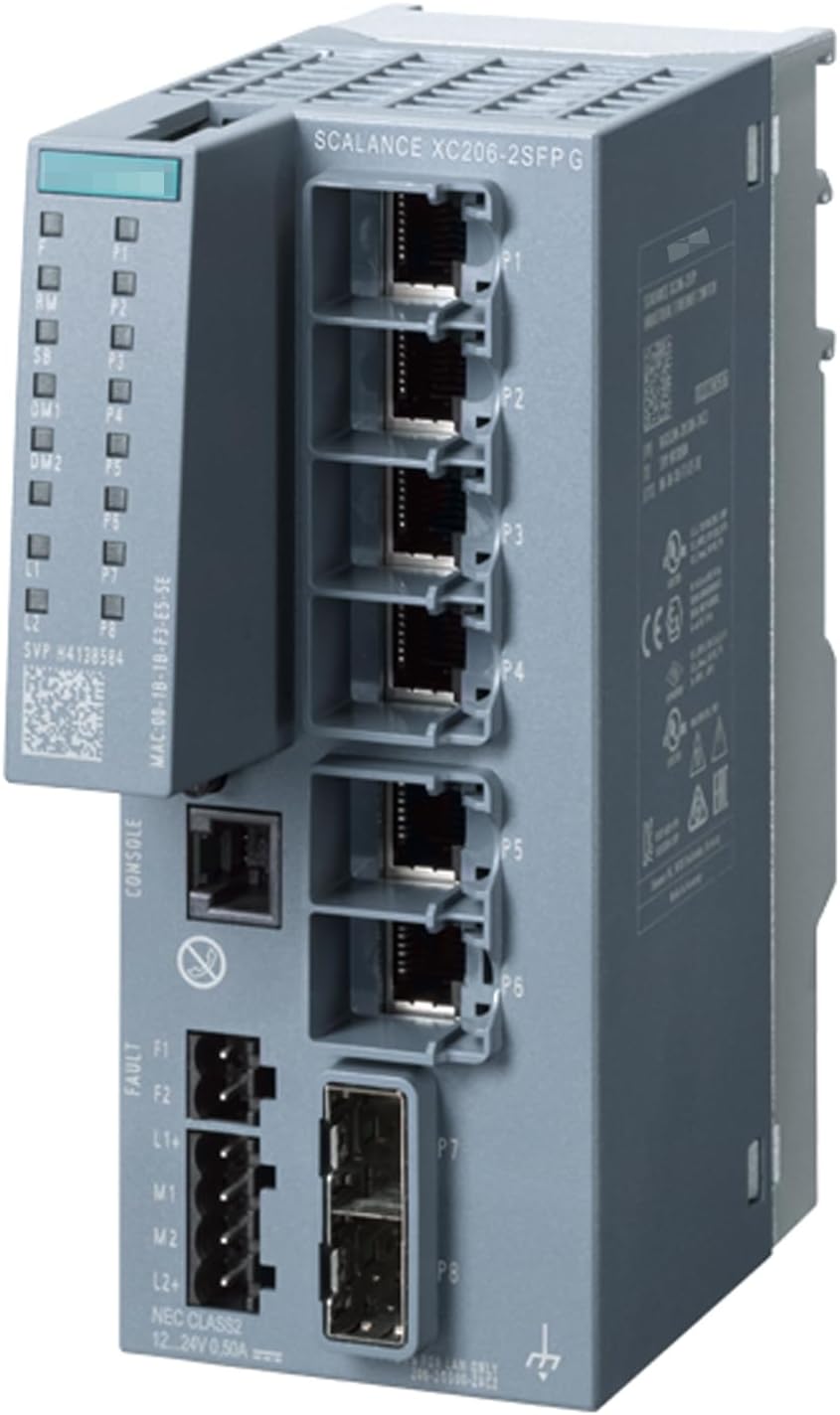 Siemens 6GK5206-2GS00-2AC2 SCALANCE XC206 Managed Ethernet Switch 6RJ45 2SFP Gigabit