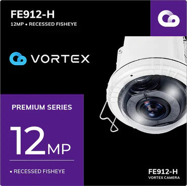 Vivotek FE912-H 12MP Recessed WDR Pro Indoor 360° Panoramic Dome,VORTEX Prem