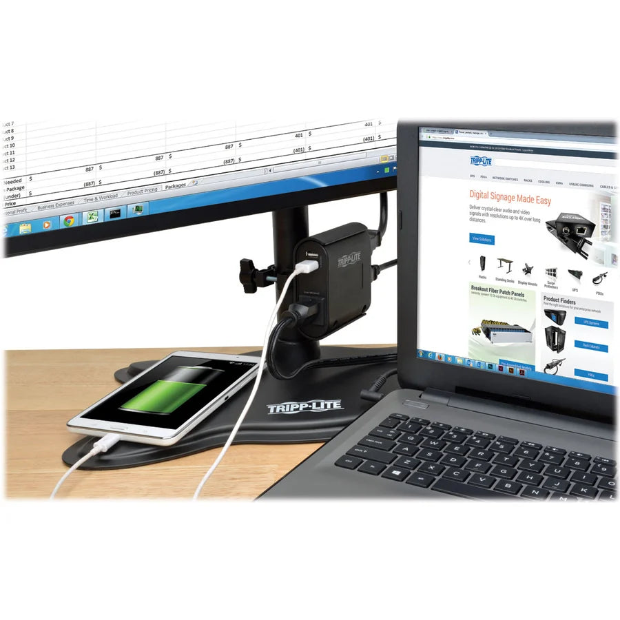 Eaton Tripp Lite Series AC/USB Charging Clip for Display Mounts
