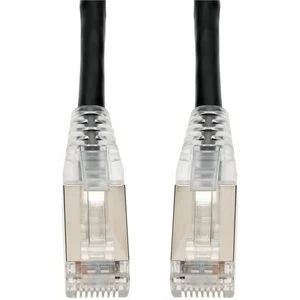 AddOn 50ft Black CAT 6 Shielded PVC Ethernet Cable Snagless Easy Clear Boot RJ-45 M/M