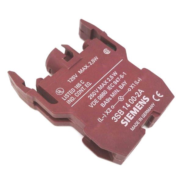 Siemens 3SB1400-2A Panel Mount Lamp Socket for 22 mm and 30 mm Pilot Devices