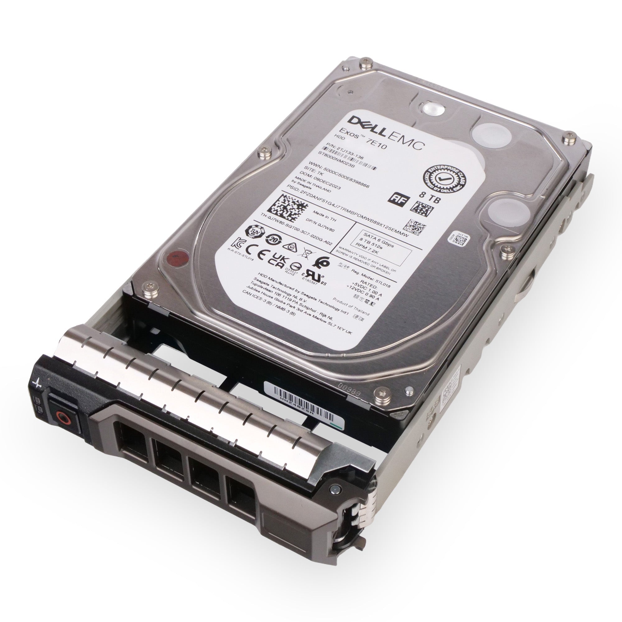 Dell G13 0F0TNF 8TB 7.2K RPM SATA 6Gb/s 512e 256MB 3.5in HDD