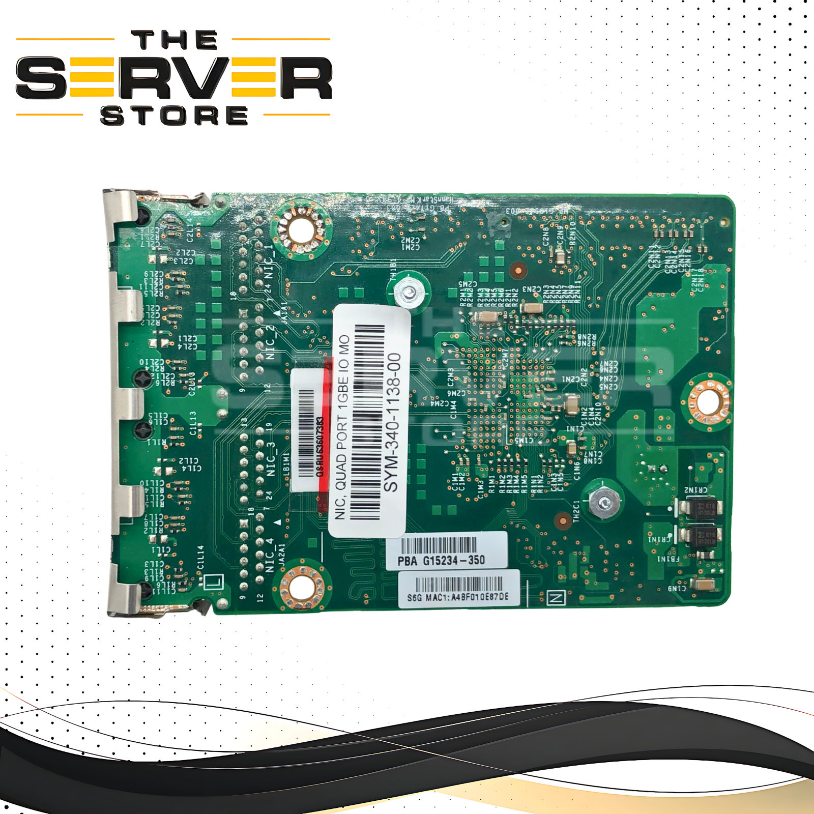 Intel Quad-Port 1GbE RJ-45 I/O Expansion Module. Based on Intel 82580 Controller. P/N: SYM-340-1138-00.