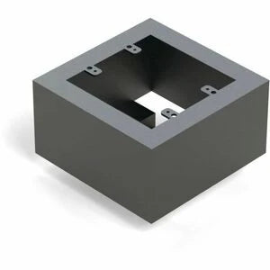 Connectrac Express Mounting Box for A/V Equipment, Gang Box, Faceplate - Dark Gray