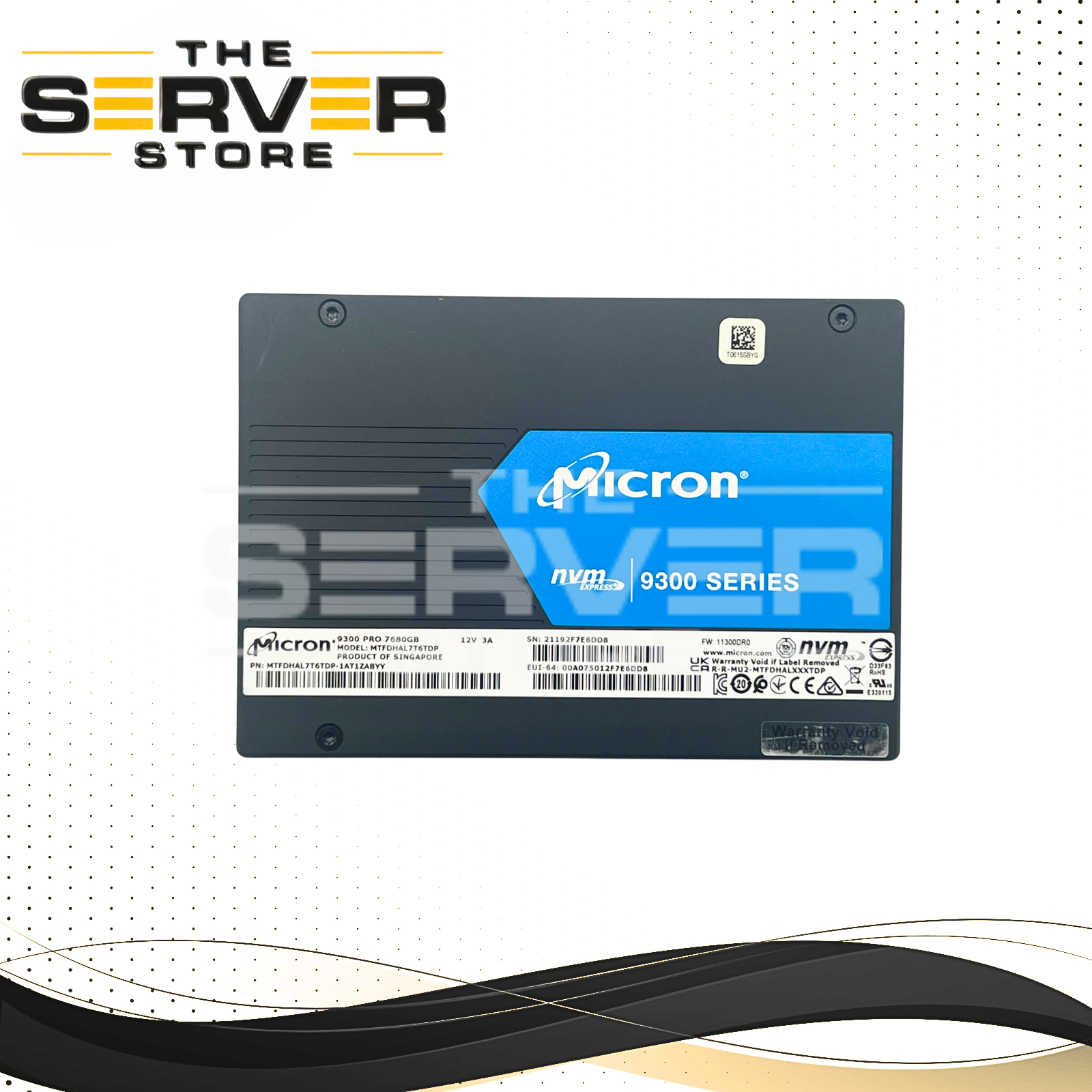 Micron 7.68TB NVMe U.2 PCIe Gen 3.0 x4 SFF 2.5" SSD 9300 Pro Series MTFDHAL7T6TDP
