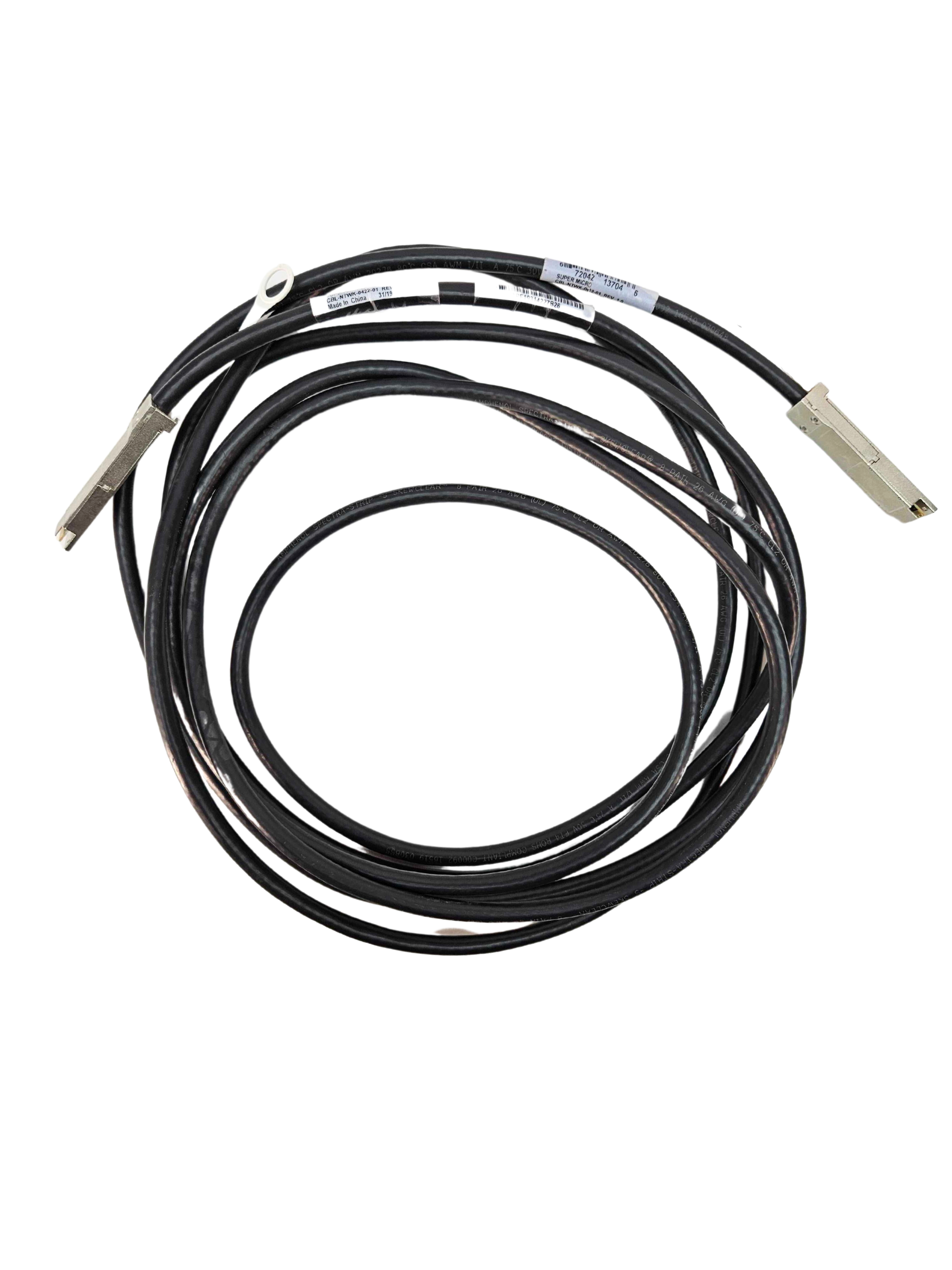 Supermicro 40G QSFP+ Passive Twinax DAC 5m Copper Cable (CBL-NTWK-0422-01)