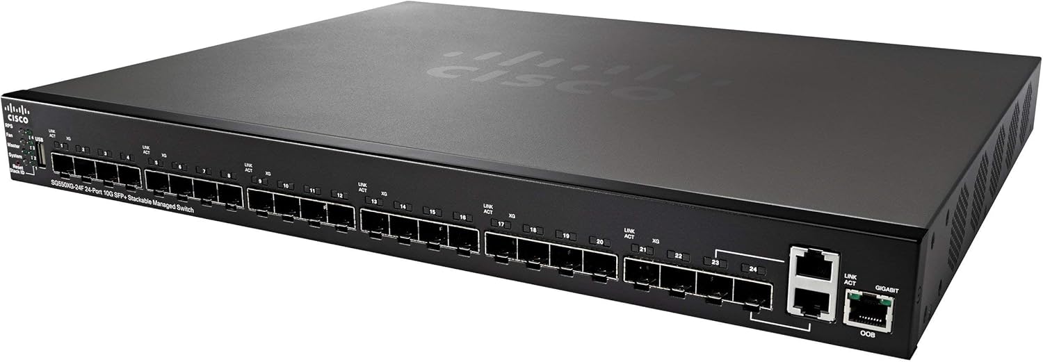 Cisco SG550XG-24F 24-Port 10 Gigabit SFP+ Layer 3 Managed Fiber Switch for Enterprise Networks
