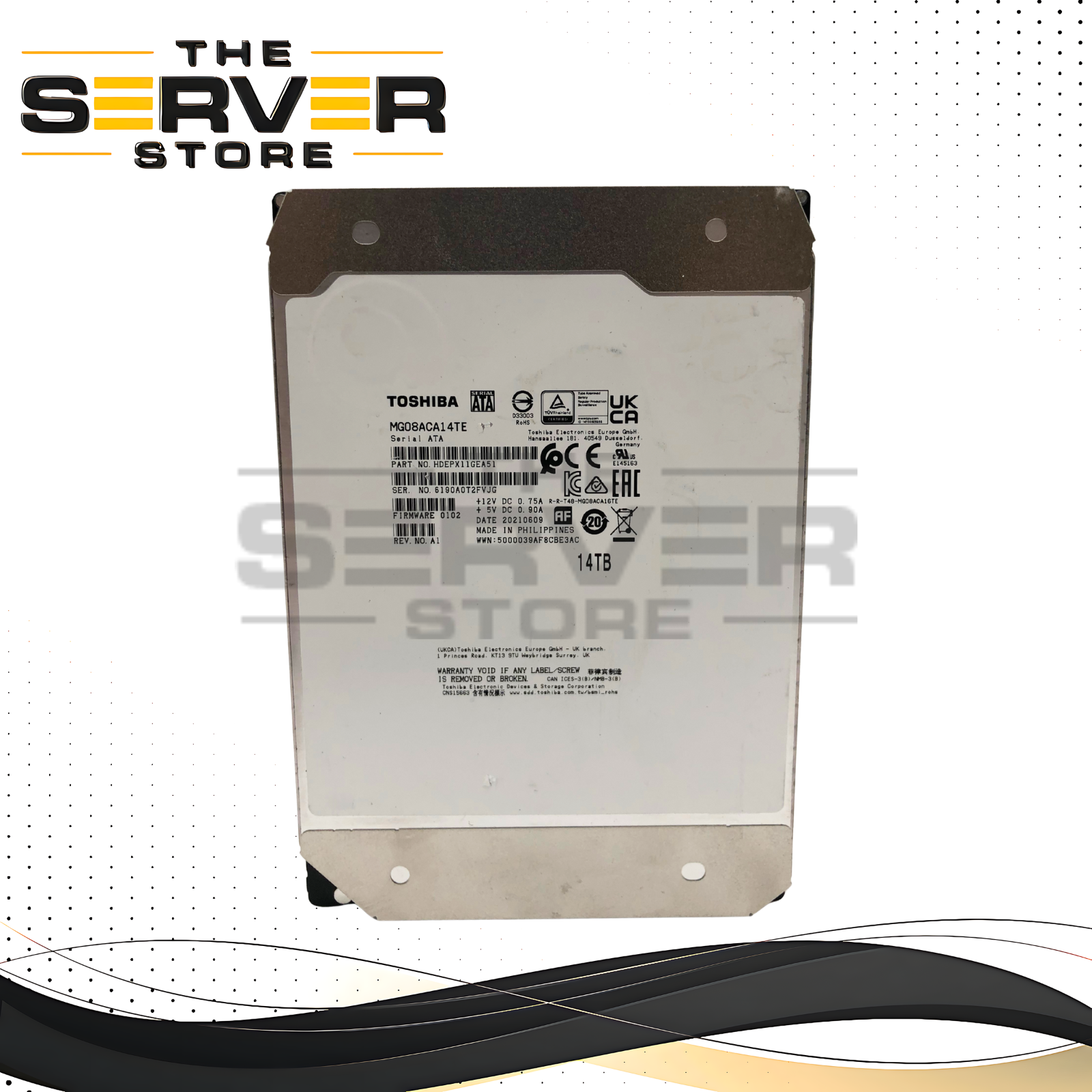 Toshiba MG08 14TB 7.2K SATA 6Gb/s 3.5" Enterprise HDD HDEPX11GEA51 MG08ACA14TE