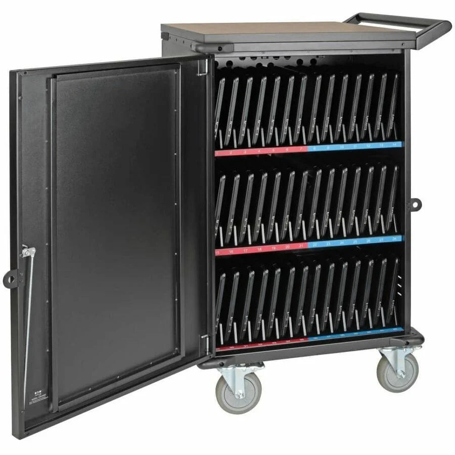 Eaton Tripp Lite Series 42-Device AC Mobile Charging Cart - Laptops and Chromebooks, 120V, NEMA 5-15P, 10 ft. (3.05 m) Cord, Black
