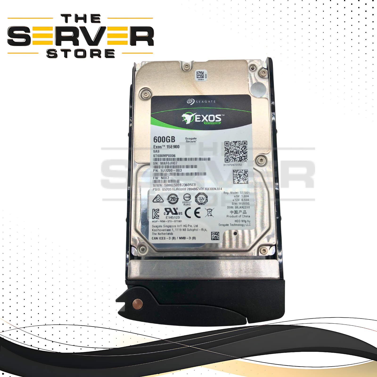Seagate Exos 15E900 600GB 15K SAS 12Gb/s 2.5" HDD W/Tray 1UU200-003 ST600MP0006