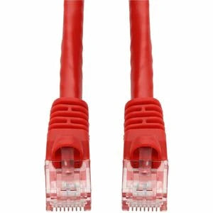 AddOn 1ft Red CAT 6A PVC Ethernet Cable Snagless Bubble Boot RJ-45 M/M