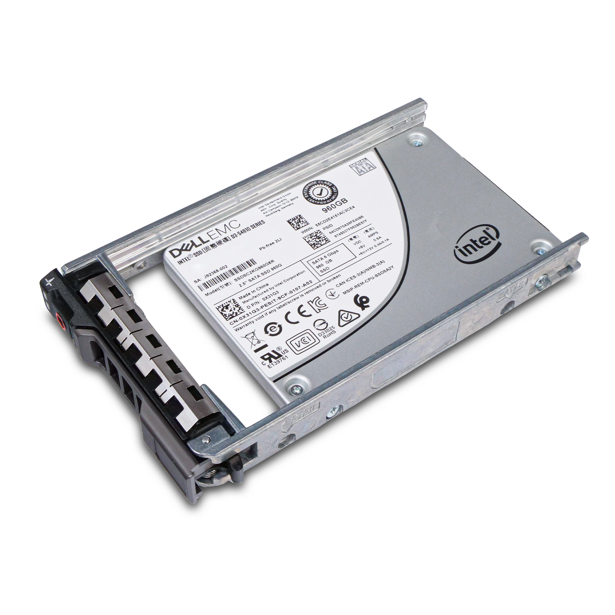 Dell G13 GDHK1 960GB 3 DWPD SATA 6Gb/s 3D TLC 2.5in Refurbished Mixed Use SSD